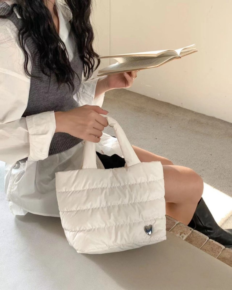 ハートチャームキルティングトートバッグ　CH991 - Chamule