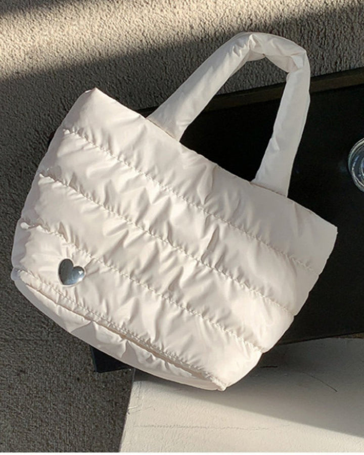 ハートチャームキルティングトートバッグ　CH991 - Chamule