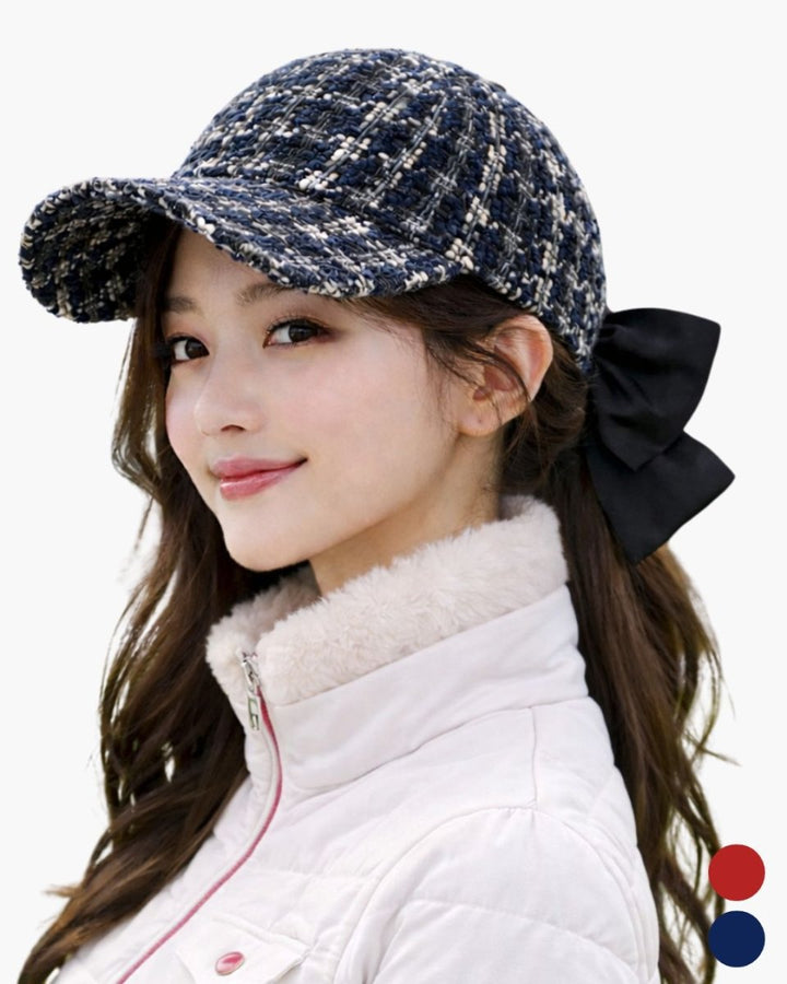 ツイードリボンキャップ CH998 - Chamule