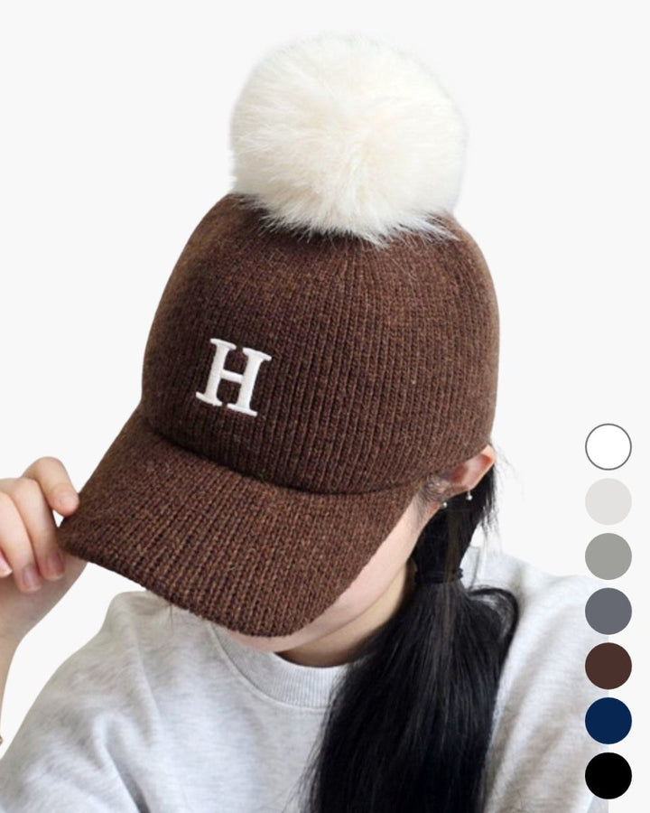 Hロゴポンポン付き帽子　CH865 - Chamule