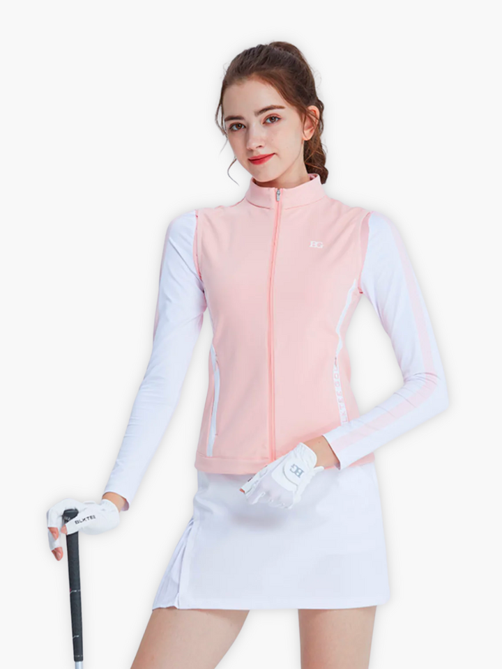 Abbigliamento da golf con zip a collo alto ch010