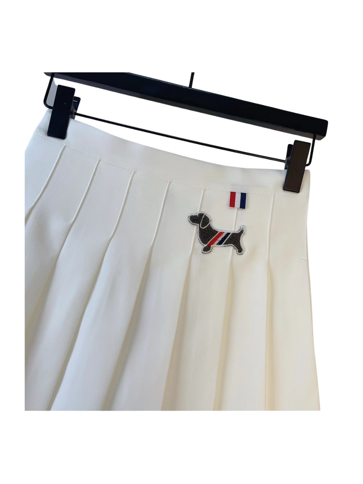 Pleated slim skirt ch203