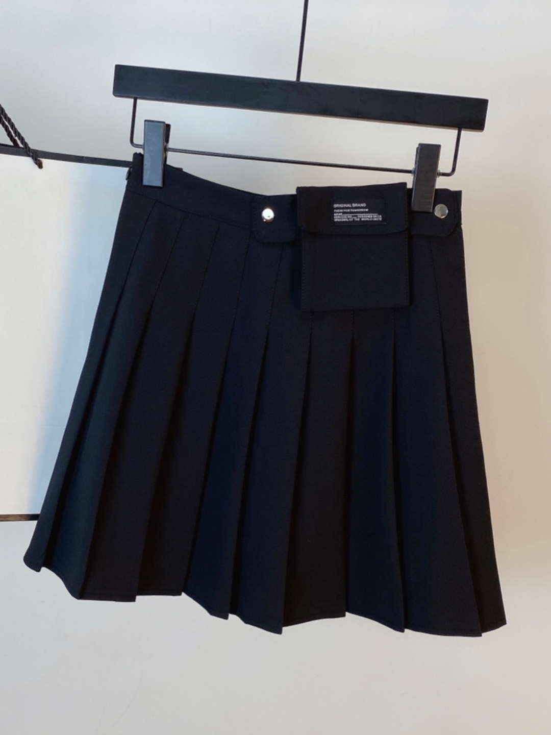 アメリカンアパレル ミニプリーツスカート ネイビー - スカート