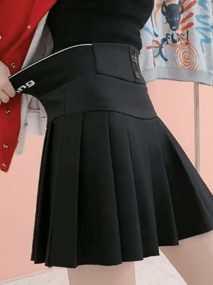 ハイウエストプリーツスカート ch143 - Chamule