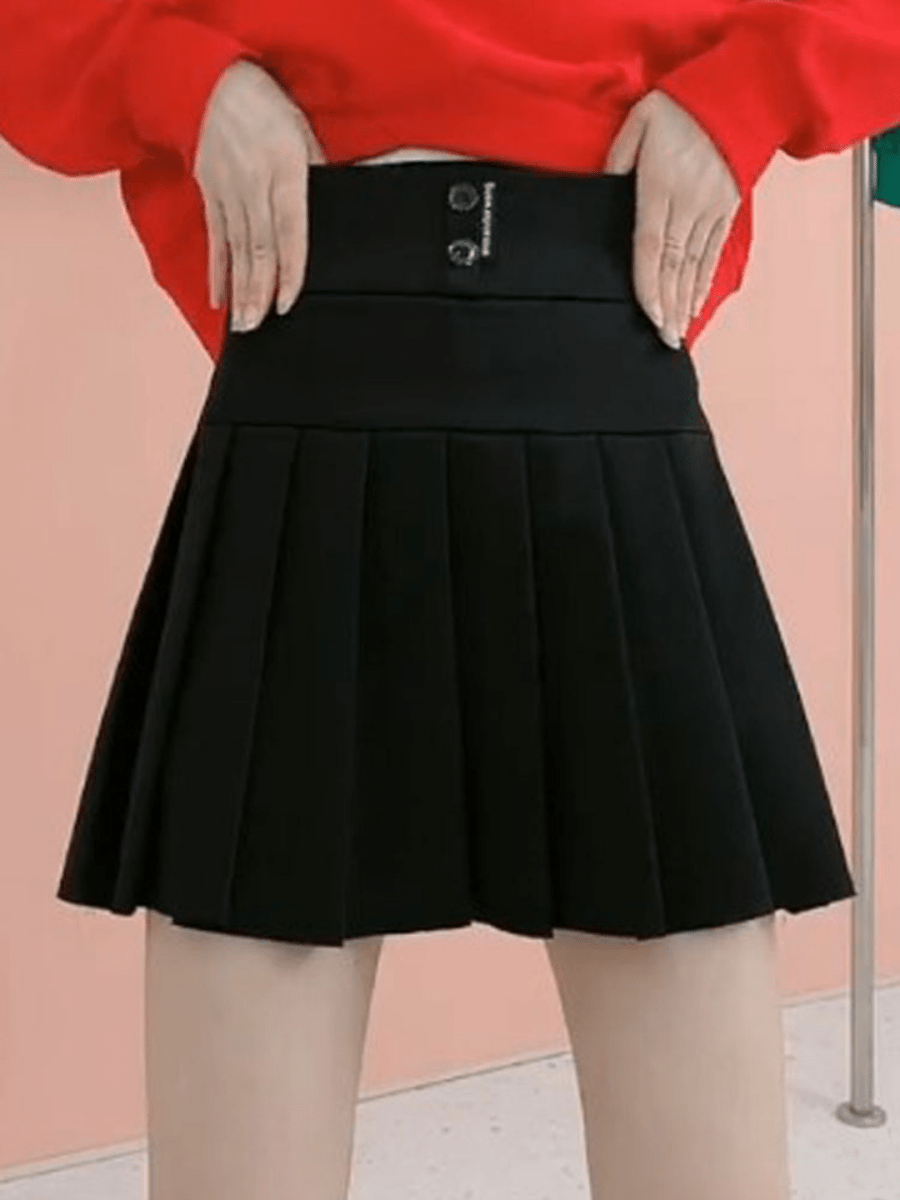 ハイウエストプリーツスカート ch143 - Chamule