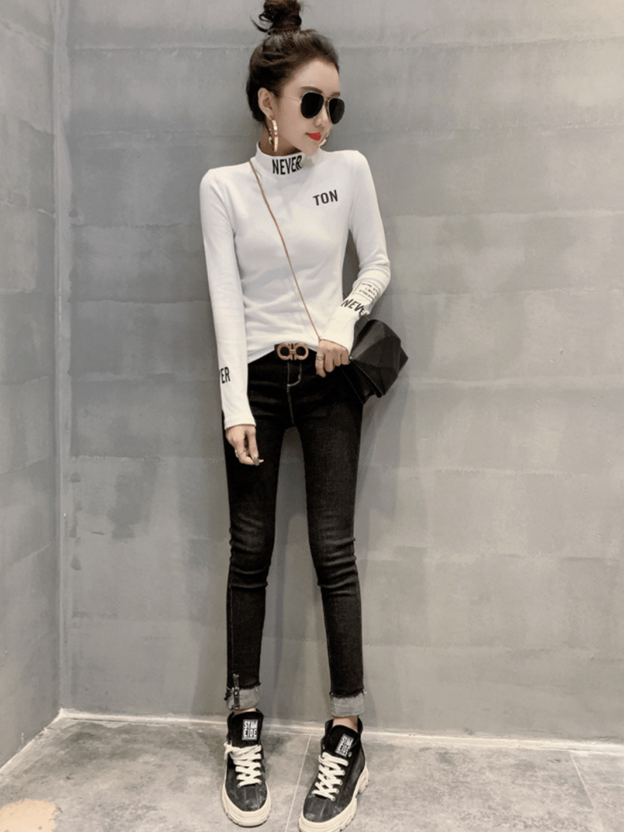 マッチスリム裏起毛トップス ch182 - Chamule