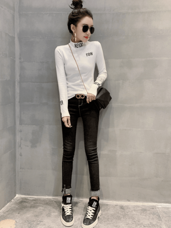 マッチスリム裏起毛トップス ch182 - Chamule